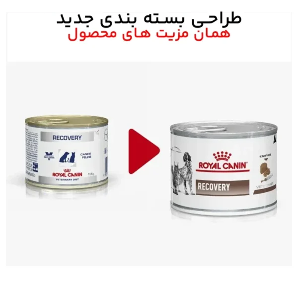 کنسرو گربه و سگ ریکاوری رویال کنین وزن 195 گرم