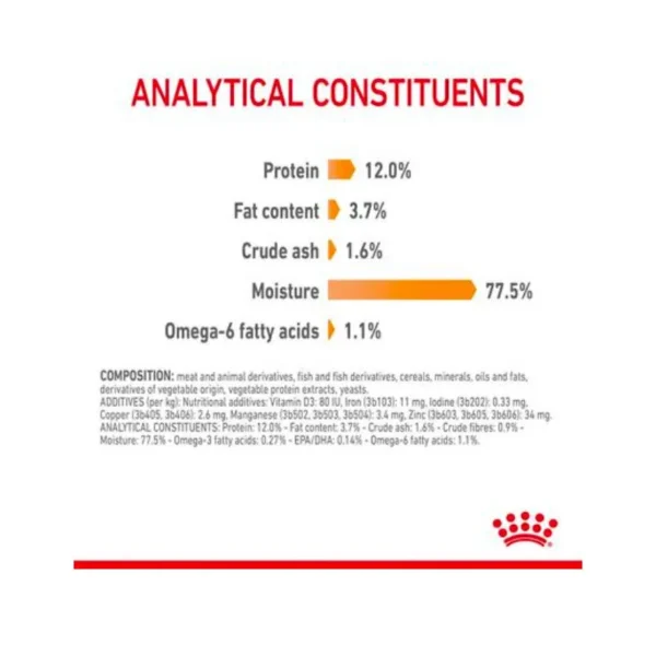 پوچ گربه هیر اند اسکین گروی رویال کنین وزن 85 گرم