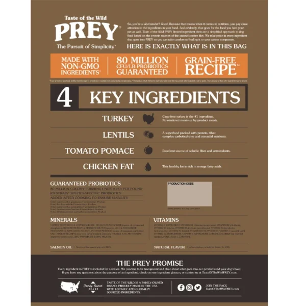 غذای خشک سگ تیست اف د وایلد بوقلمون وزن 3.6 کیلوگرم