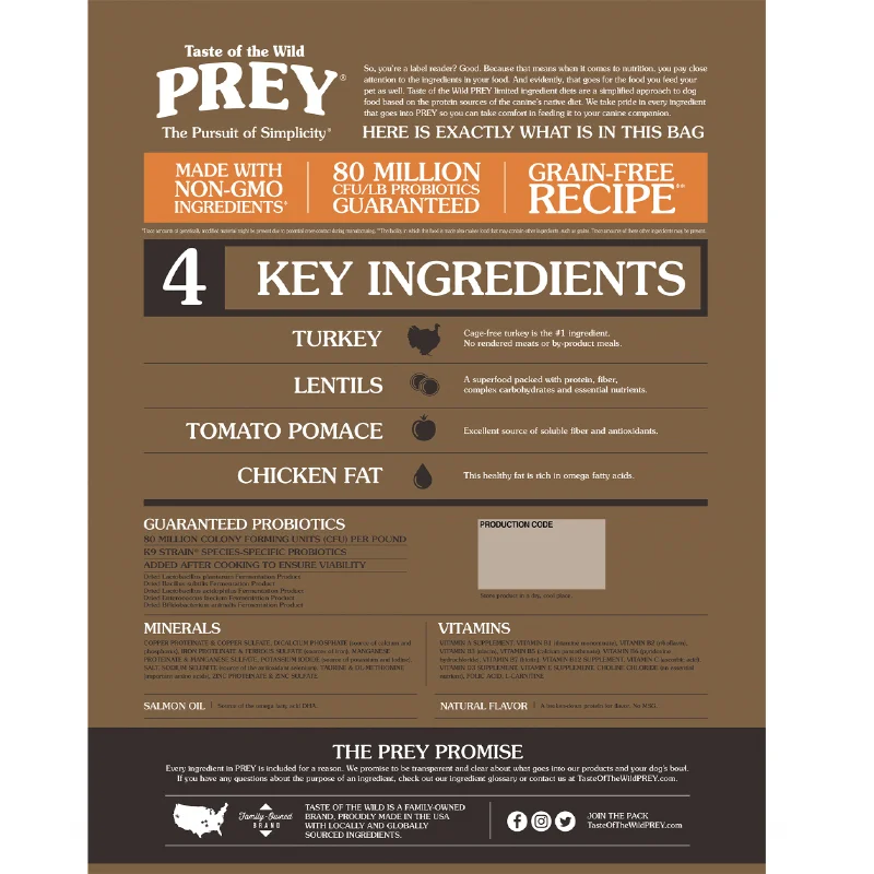 غذای خشک سگ تیست اف د وایلد بوقلمون وزن 3.6 کیلوگرم