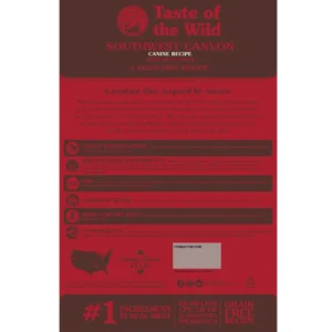 خشک سگ تیست آف د وایلد Southwest Canyon Canine Recipe