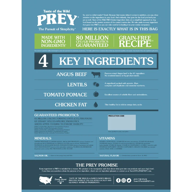 غذای خشک سگ تیست اف د وایلد گوشت گاو وزن 3.6 کیلوگرم