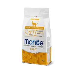 مونژه غذای خشک گربه بالغ لایت / بوقلمون / 1.5 کیلویی