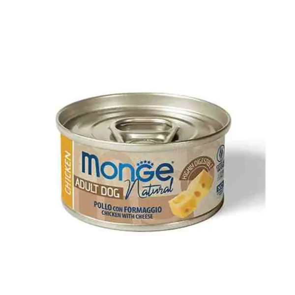 مونژه کنسرو سگ مدل Natural مرغ و پنیر